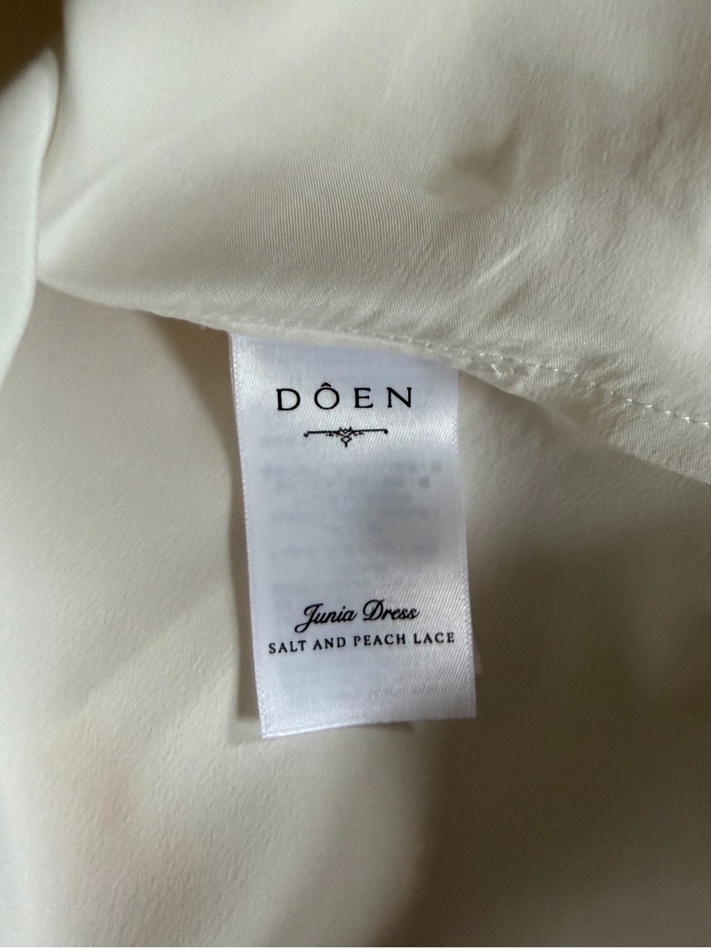 DOEN -Salt and Peach Lace- Junia Dress M - Picture 7 of 8